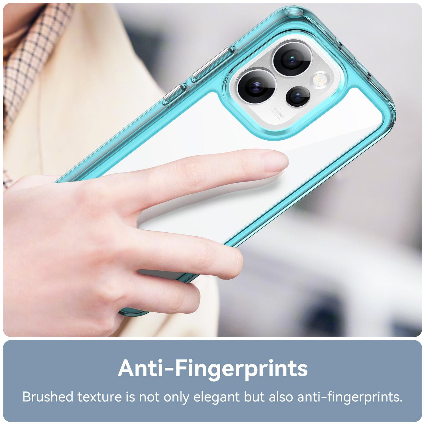 OPPO Reno15 Pro Mini 5G Acrylic Hybrid TPU Protective Phone Case, Colourful Series Shockproof Cover