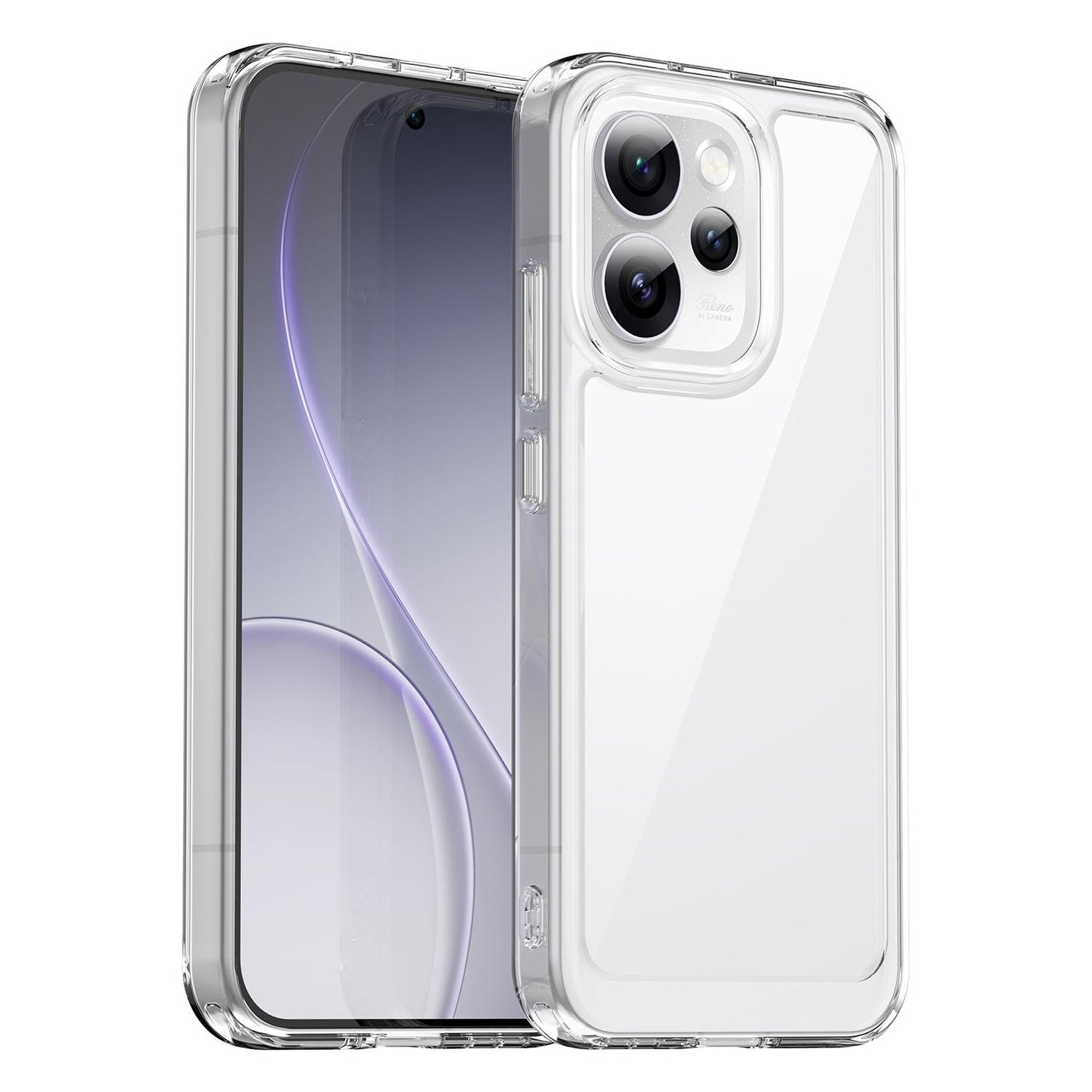 OPPO Reno15 Pro Mini 5G Acrylic Hybrid TPU Protective Phone Case, Colourful Series Shockproof Cover