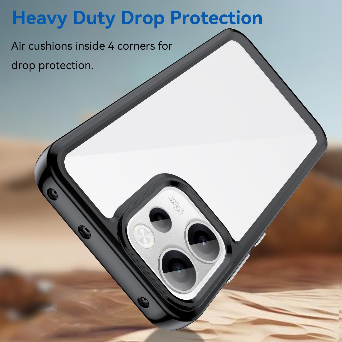 OPPO Reno15 F 5G Acrylic Hybrid TPU Protective Phone Case, Colourful Series Shockproof Cover