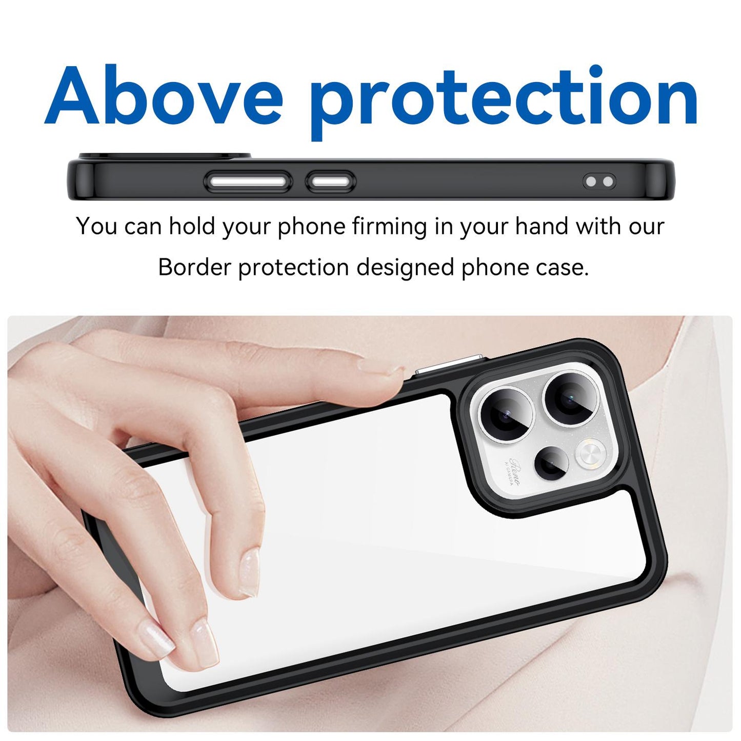 OPPO Reno15 F 5G Acrylic Hybrid TPU Protective Phone Case, Colourful Series Shockproof Cover