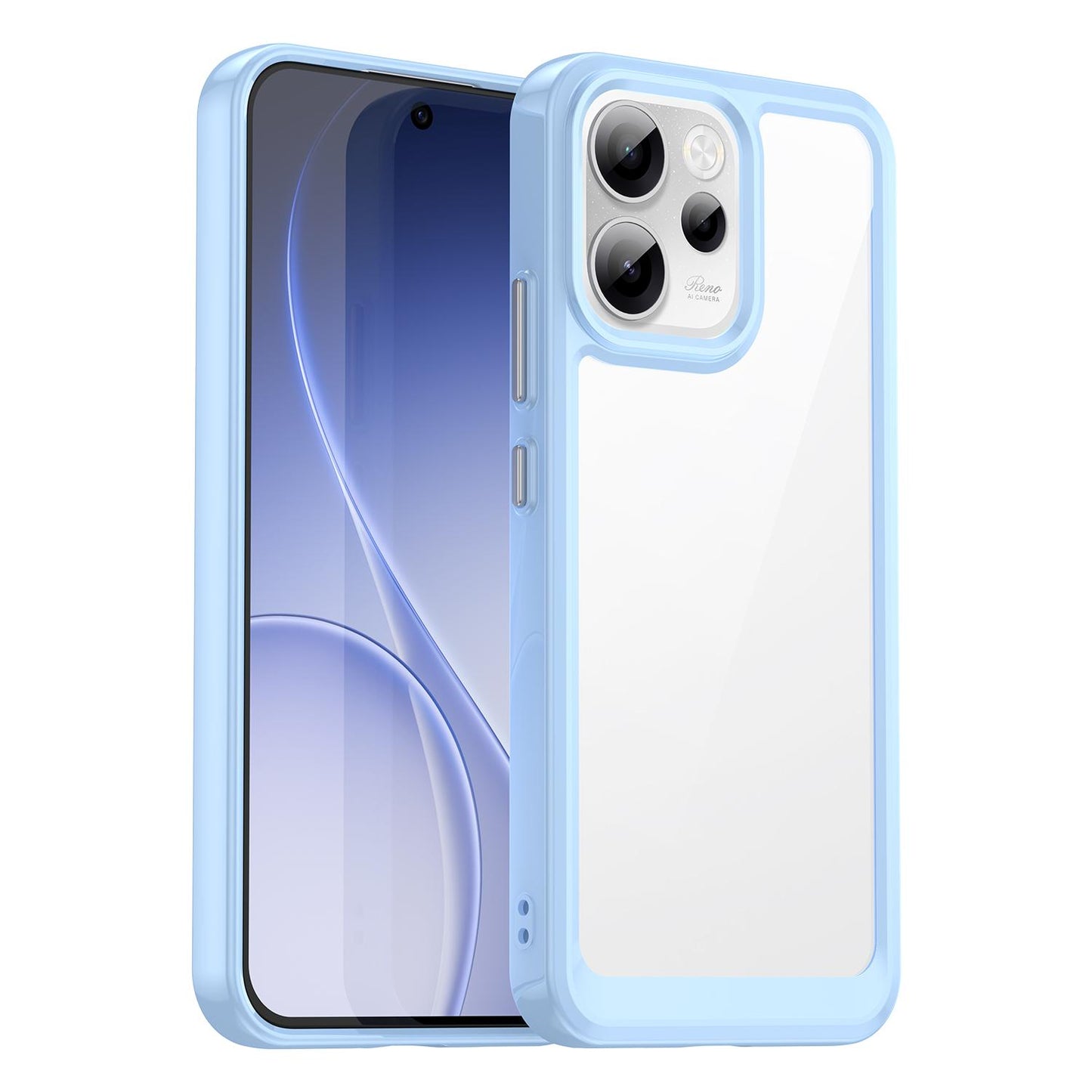 OPPO Reno15 FS 5G Acrylic Hybrid TPU Protective Phone Case, Colourful Series Shockproof Cover
