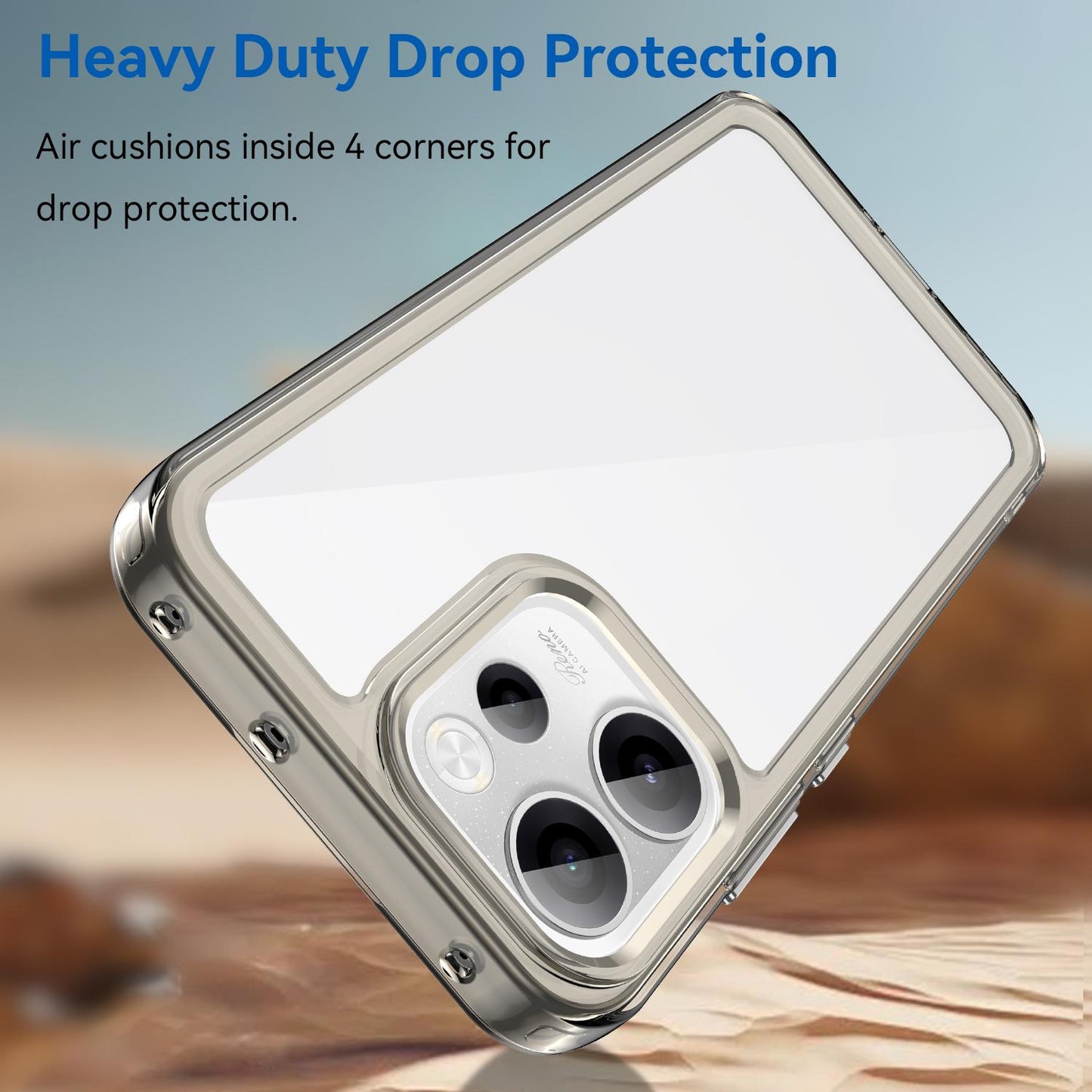 OPPO Reno15 FS 5G Acrylic Hybrid TPU Protective Phone Case, Colourful Series Shockproof Cover