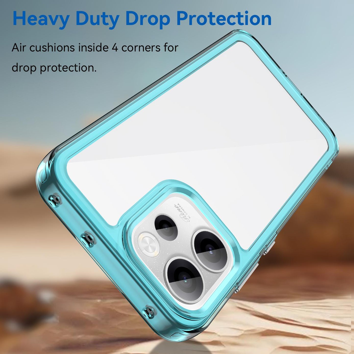 OPPO Reno15 FS 5G Acrylic Hybrid TPU Protective Phone Case, Colourful Series Shockproof Cover