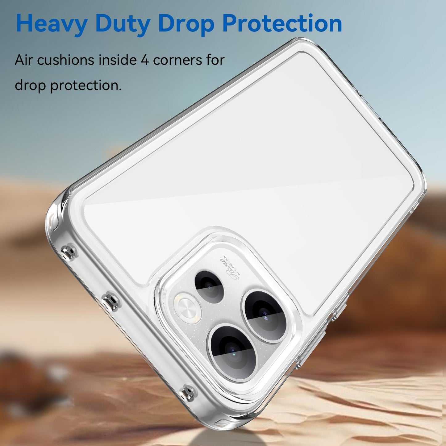 OPPO Reno15 FS 5G Acrylic Hybrid TPU Protective Phone Case, Colourful Series Shockproof Cover