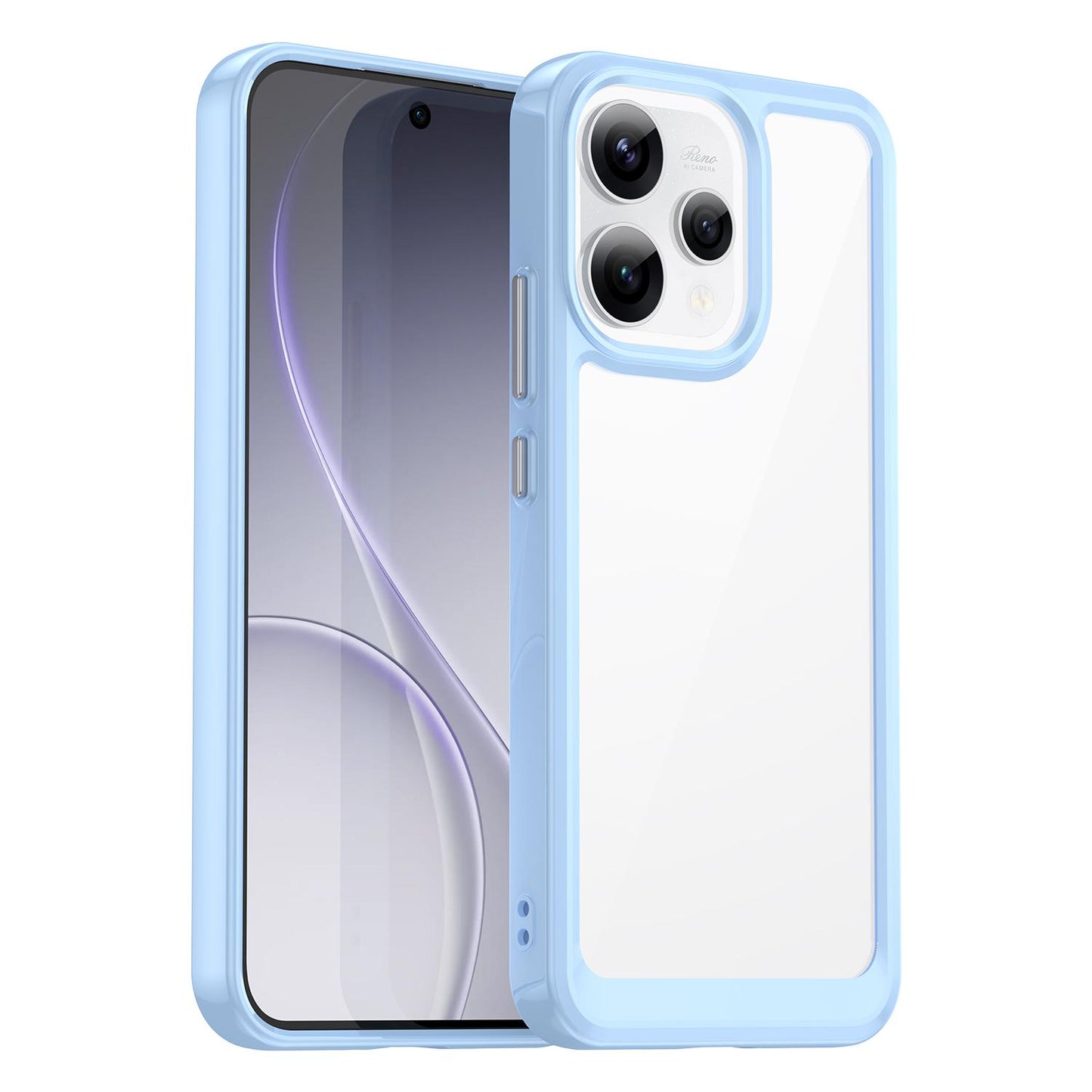 OPPO Reno 15C 5G Acrylic Hybrid TPU Protective Phone Case, Colourful Series Shockproof Cover