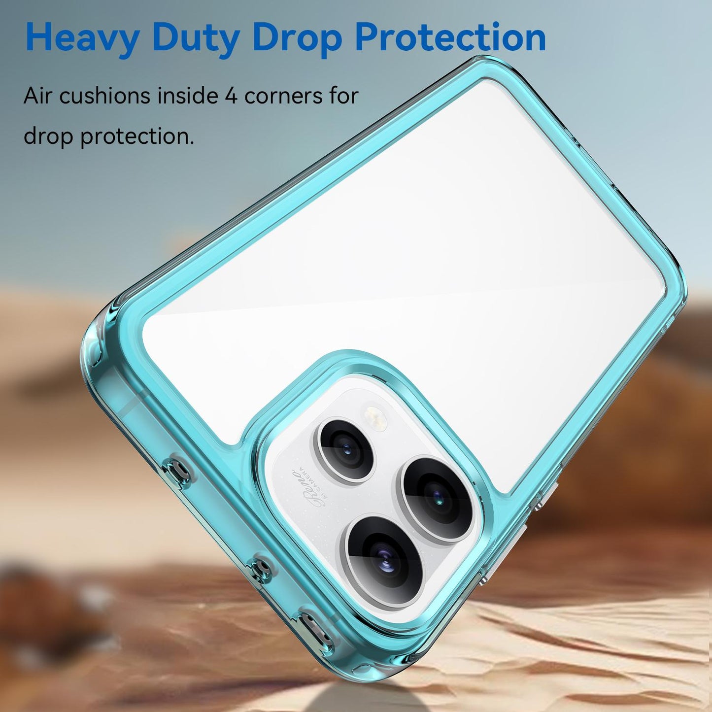 OPPO Reno 15C 5G Acrylic Hybrid TPU Protective Phone Case, Colourful Series Shockproof Cover