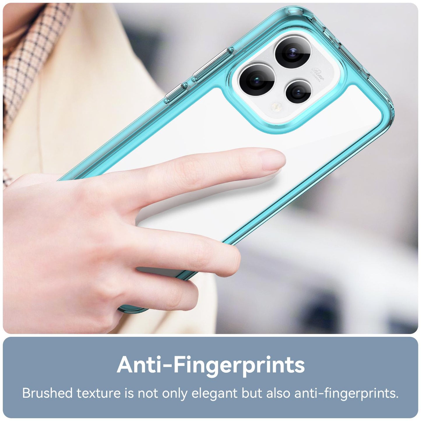 OPPO Reno 15C 5G Acrylic Hybrid TPU Protective Phone Case, Colourful Series Shockproof Cover
