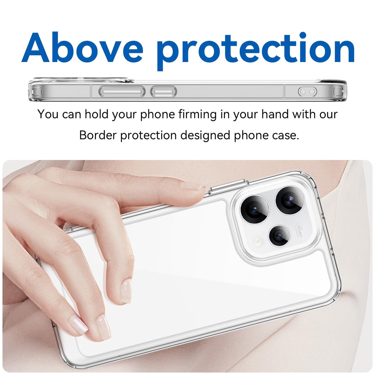 OPPO Reno 15C 5G Acrylic Hybrid TPU Protective Phone Case, Colourful Series Shockproof Cover