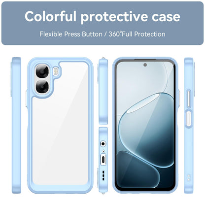 OPPO A6x 4G Acrylic Hybrid TPU Protective Phone Case, Colourful Series Shockproof Cover
