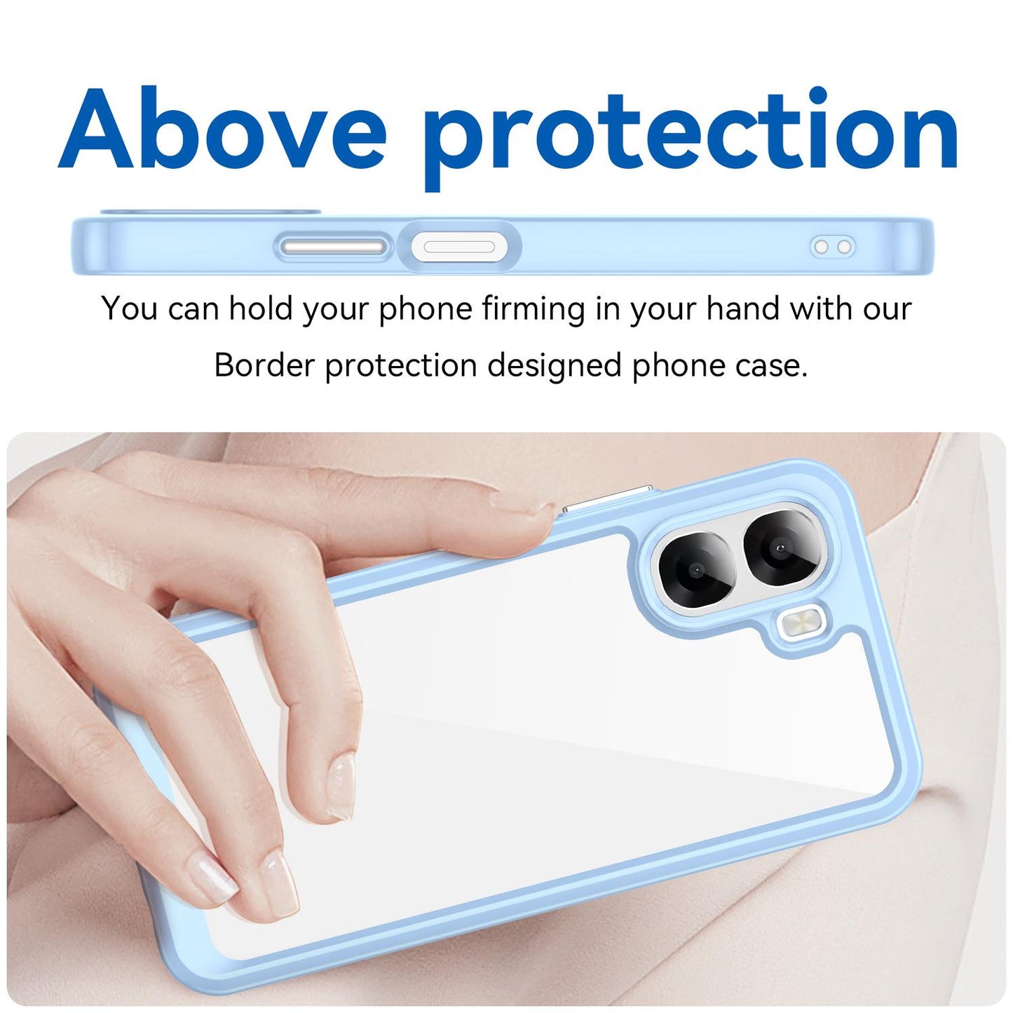 OPPO A6x 4G Acrylic Hybrid TPU Protective Phone Case, Colourful Series Shockproof Cover
