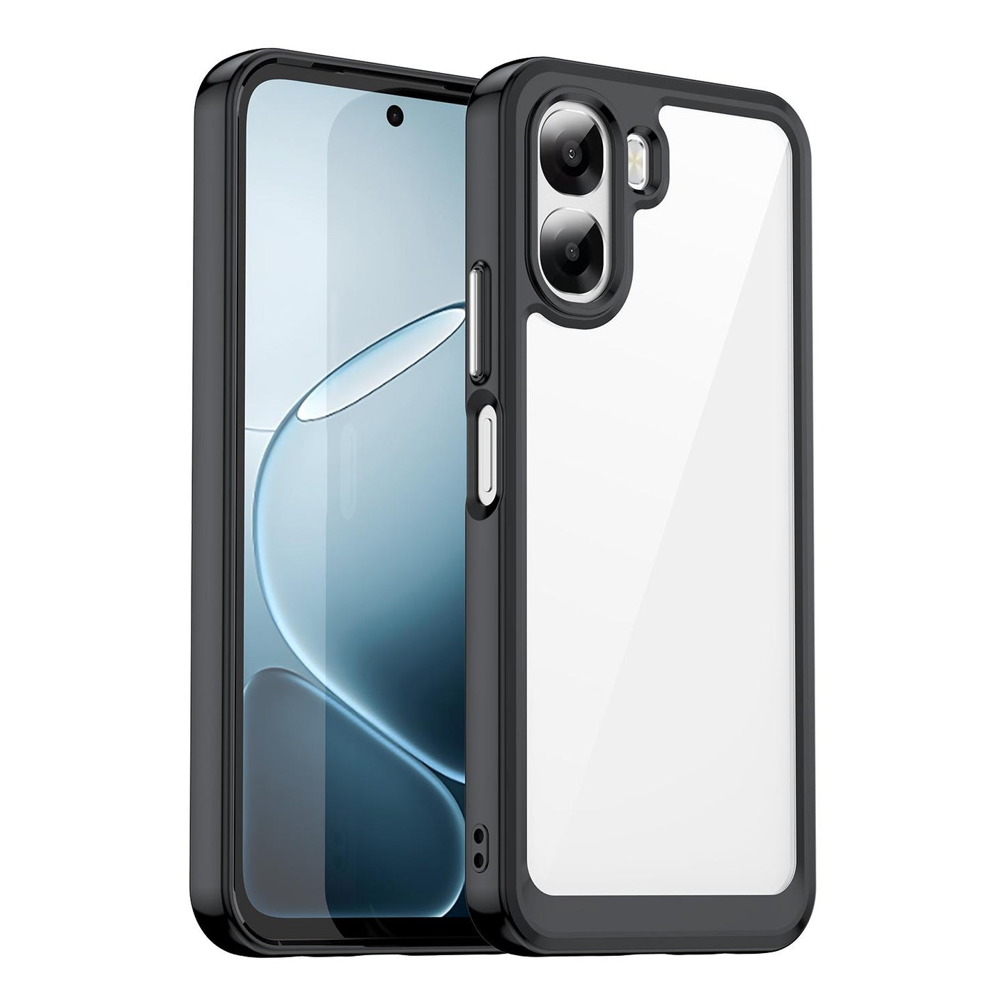 OPPO A6x 5G Acrylic Hybrid TPU Protective Phone Case, Colourful Series Shockproof Cover