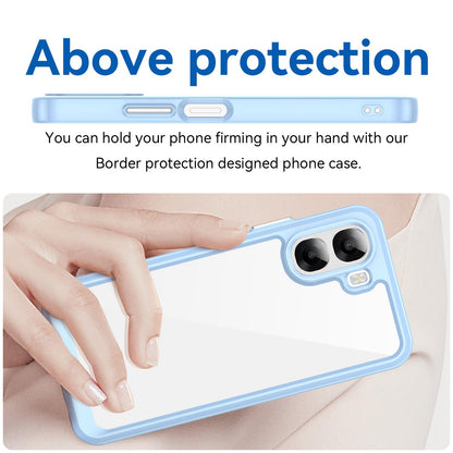 OPPO A6x 5G Acrylic Hybrid TPU Protective Phone Case, Colourful Series Shockproof Cover