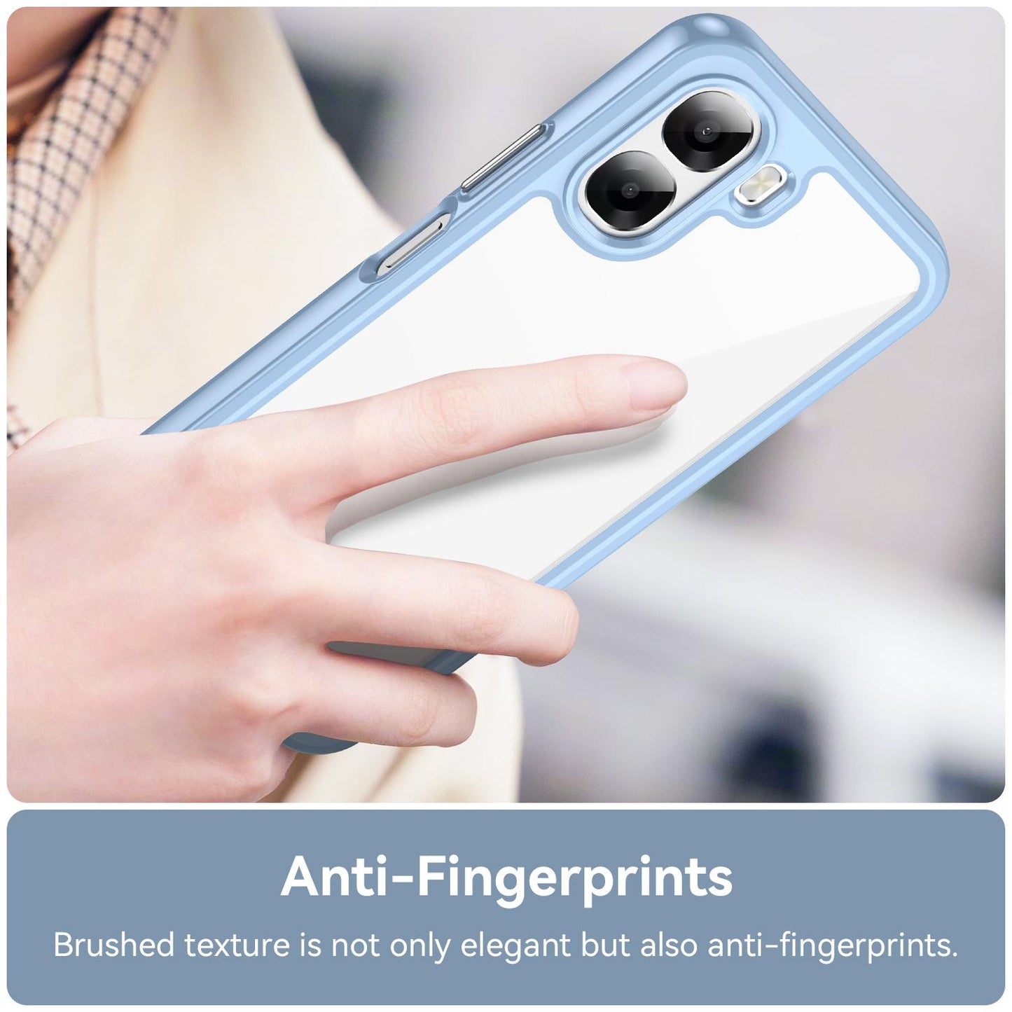 OPPO A6x 5G Acrylic Hybrid TPU Protective Phone Case, Colourful Series Shockproof Cover