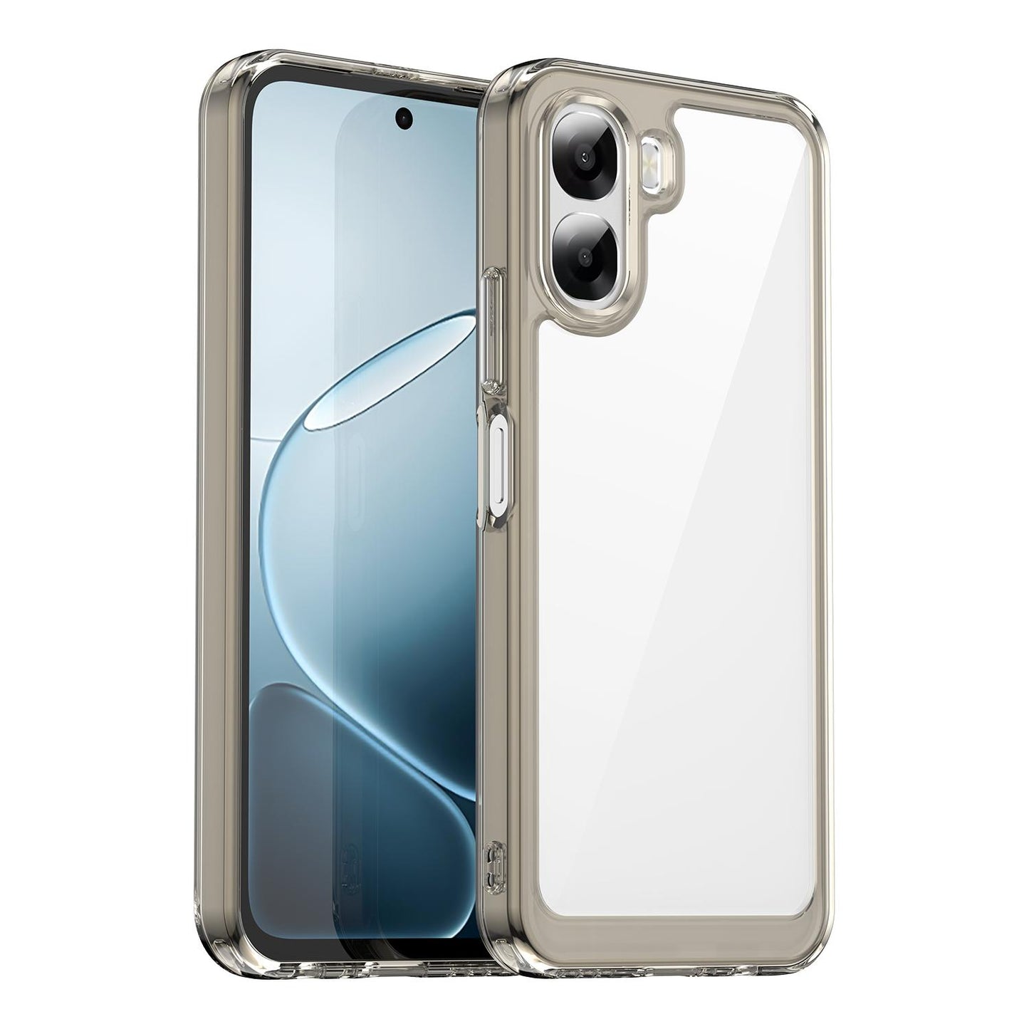 OPPO A6x 5G Acrylic Hybrid TPU Protective Phone Case, Colourful Series Shockproof Cover