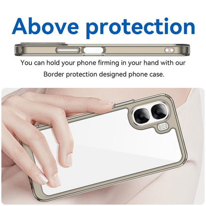 OPPO A6x 5G Acrylic Hybrid TPU Protective Phone Case, Colourful Series Shockproof Cover