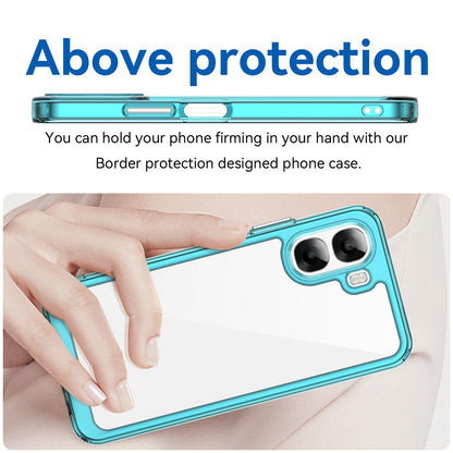 OPPO A6x 5G Acrylic Hybrid TPU Protective Phone Case, Colourful Series Shockproof Cover
