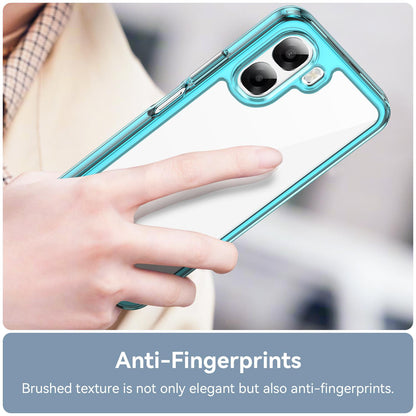 OPPO A6x 5G Acrylic Hybrid TPU Protective Phone Case, Colourful Series Shockproof Cover