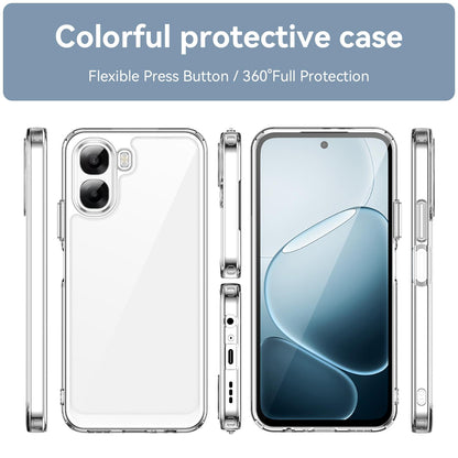 OPPO A6x 5G Acrylic Hybrid TPU Protective Phone Case, Colourful Series Shockproof Cover