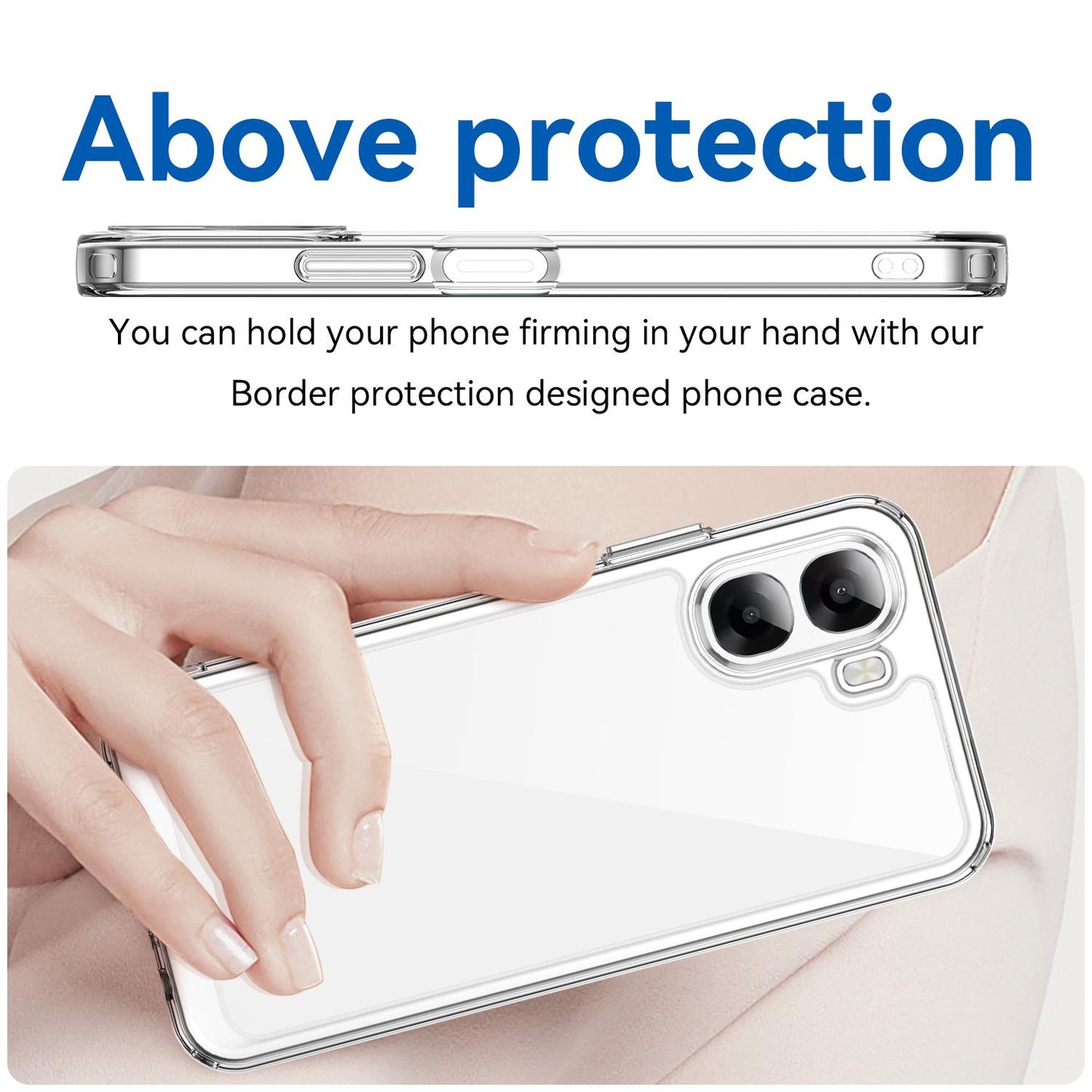 OPPO A6x 5G Acrylic Hybrid TPU Protective Phone Case, Colourful Series Shockproof Cover