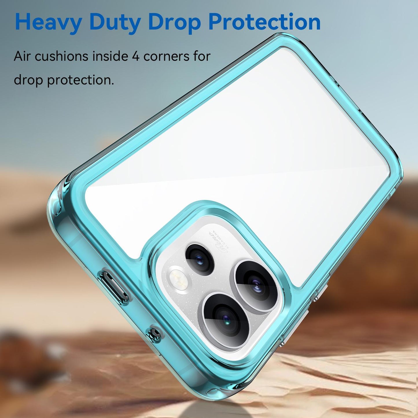 OPPO Reno15 Pro 5G Acrylic Hybrid TPU Protective Phone Case, Colourful Series Shockproof Cover