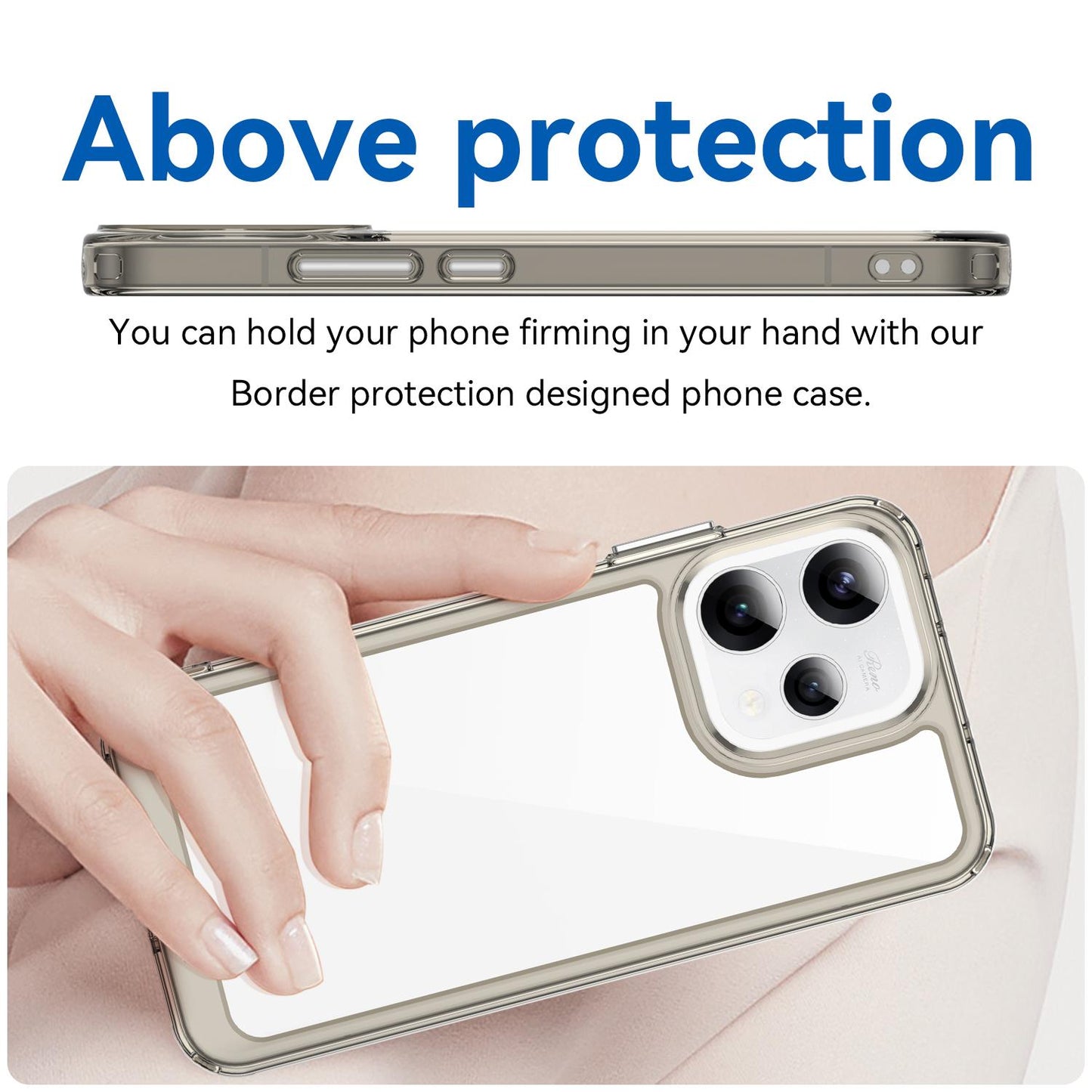OPPO Reno15 5G Acrylic Hybrid TPU Protective Phone Case, Colourful Series Shockproof Cover