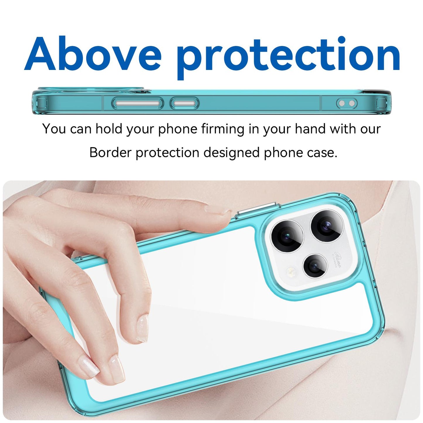 OPPO Reno15 5G Acrylic Hybrid TPU Protective Phone Case, Colourful Series Shockproof Cover