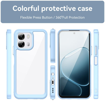 OPPO A6 4G Acrylic Hybrid TPU Protective Phone Case, Colourful Series Shockproof Cover