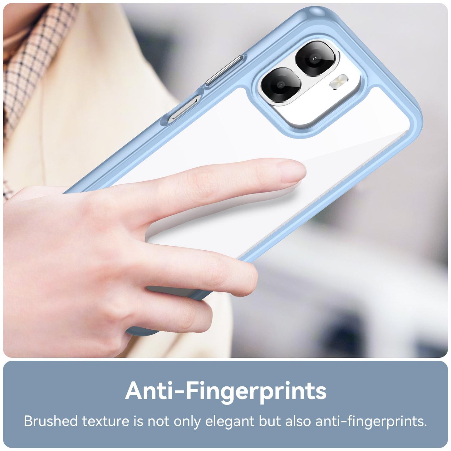 OPPO A6c 4G Acrylic Hybrid TPU Protective Phone Case, Colourful Series Shockproof Cover
