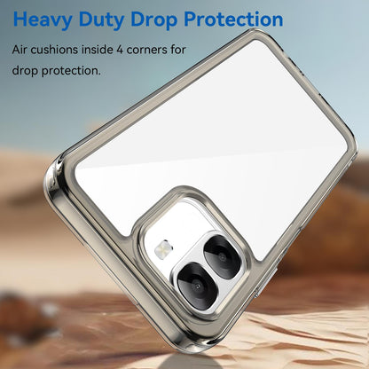 OPPO A6c 4G Acrylic Hybrid TPU Protective Phone Case, Colourful Series Shockproof Cover