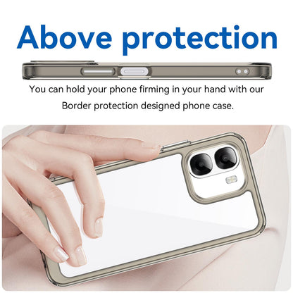OPPO A6c 4G Acrylic Hybrid TPU Protective Phone Case, Colourful Series Shockproof Cover