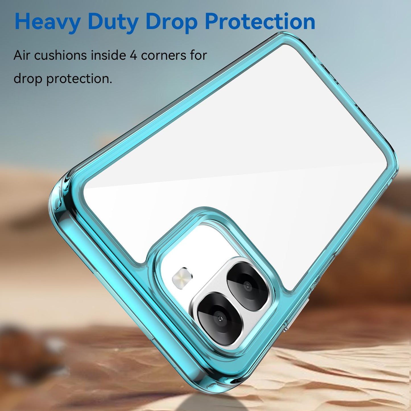OPPO A6c 4G Acrylic Hybrid TPU Protective Phone Case, Colourful Series Shockproof Cover