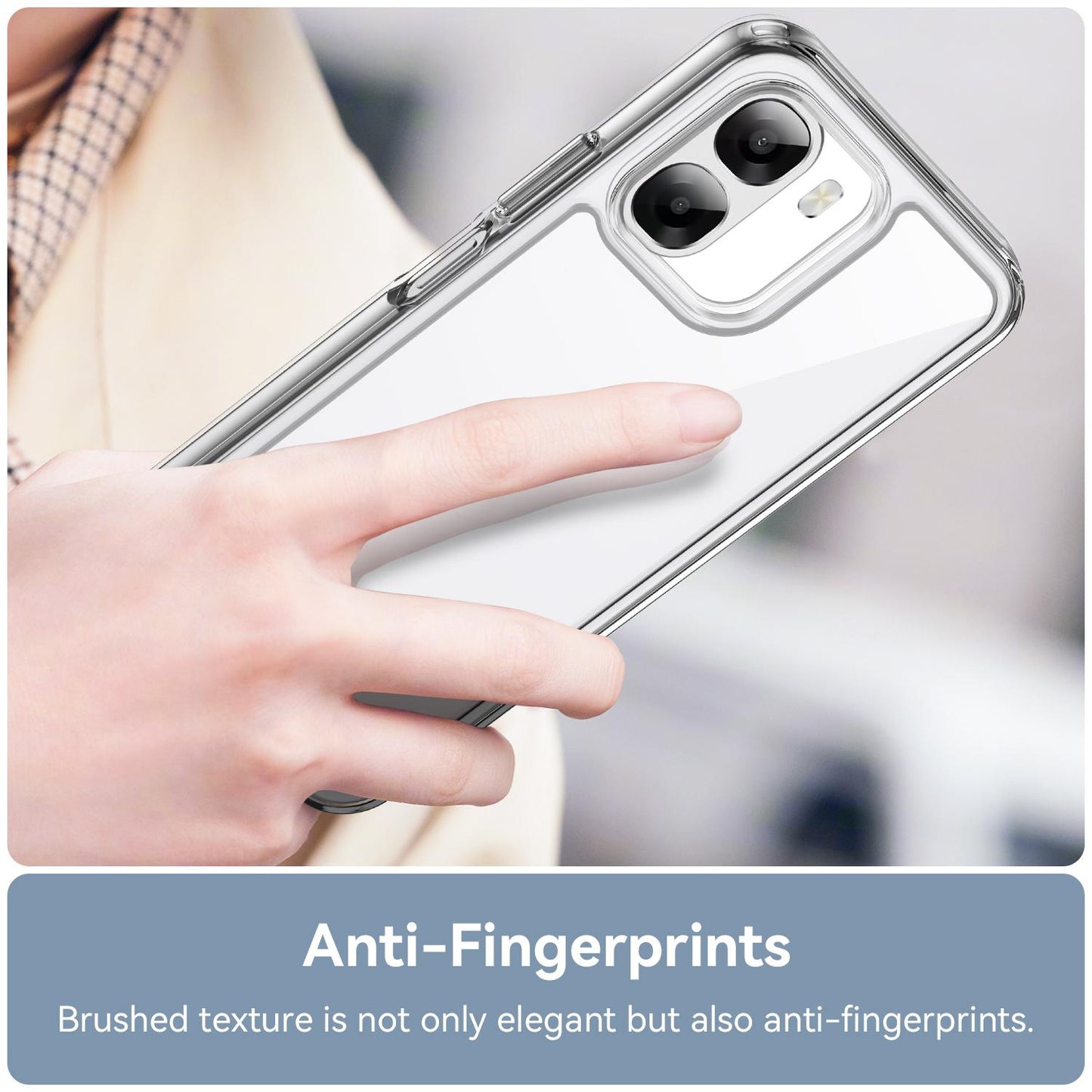 OPPO A6c 4G Acrylic Hybrid TPU Protective Phone Case, Colourful Series Shockproof Cover