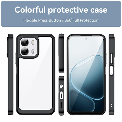 OPPO A6s 4G Acrylic Hybrid TPU Protective Phone Case, Colourful Series Shockproof Cover