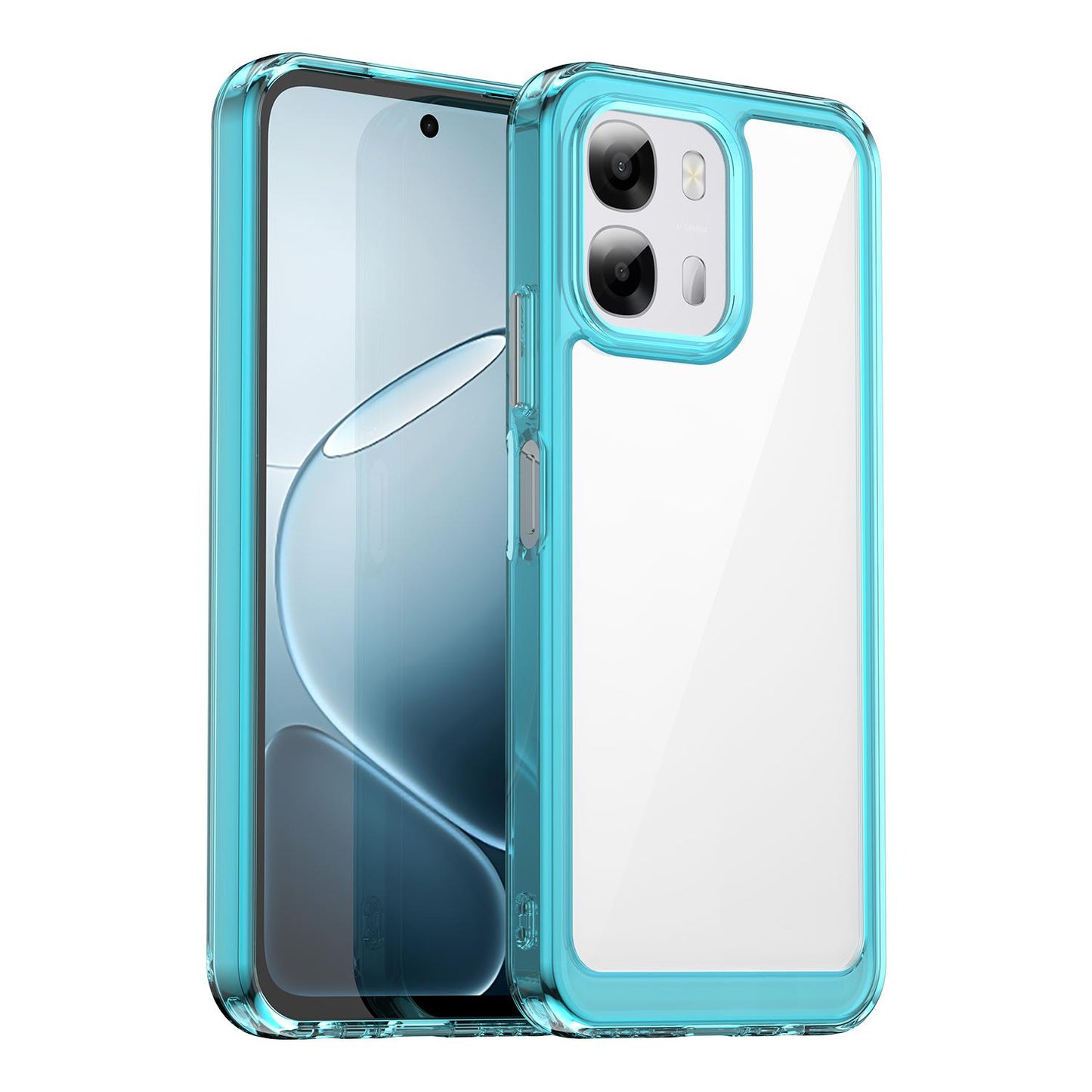 OPPO A6s 4G Acrylic Hybrid TPU Protective Phone Case, Colourful Series Shockproof Cover