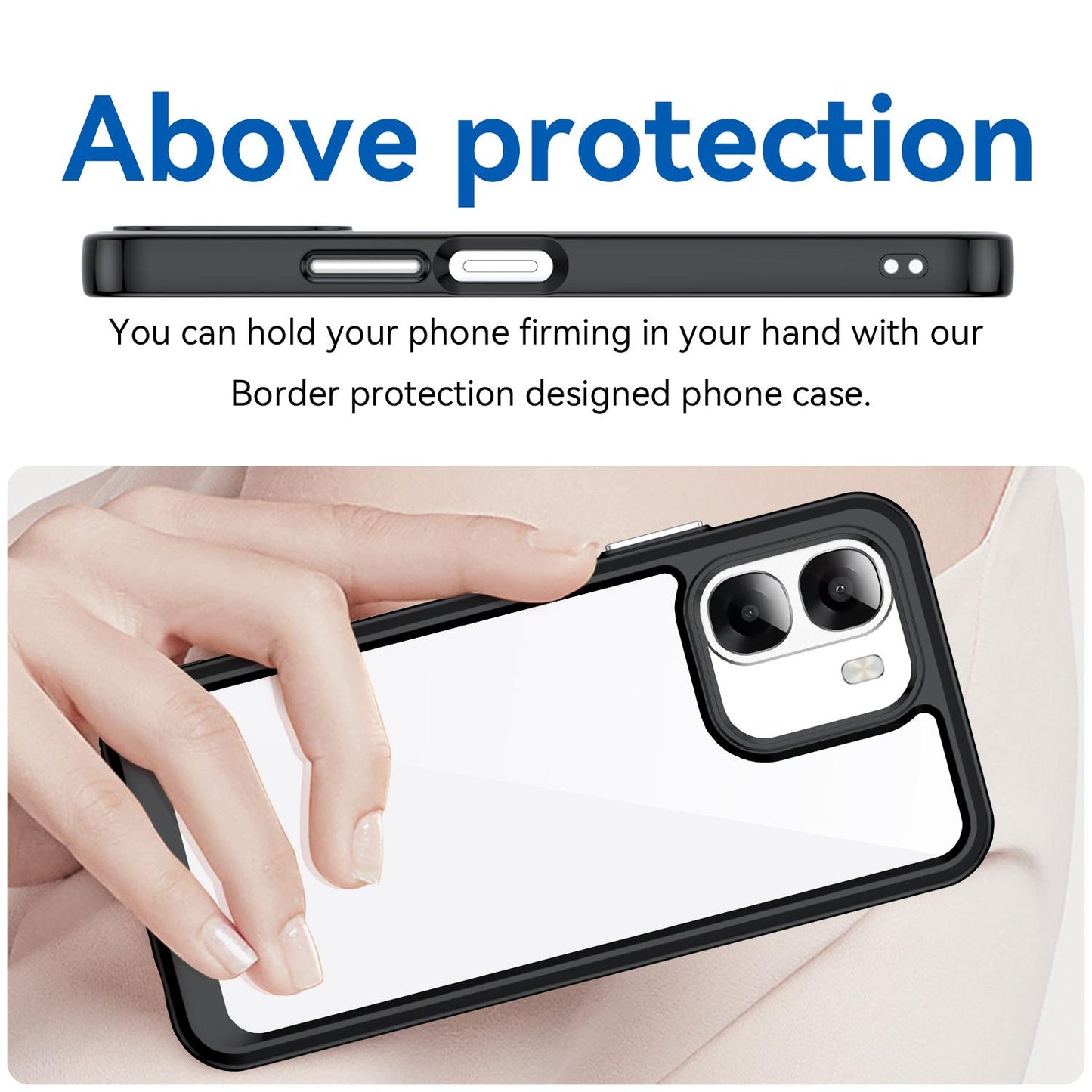 OPPO A6t 5G Acrylic Hybrid TPU Protective Phone Case, Colourful Series Shockproof Cover