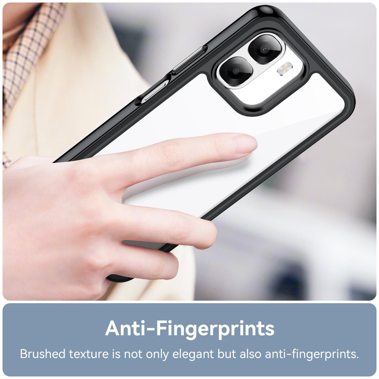 OPPO A6t 4G Acrylic Hybrid TPU Protective Phone Case, Colourful Series Shockproof Cover