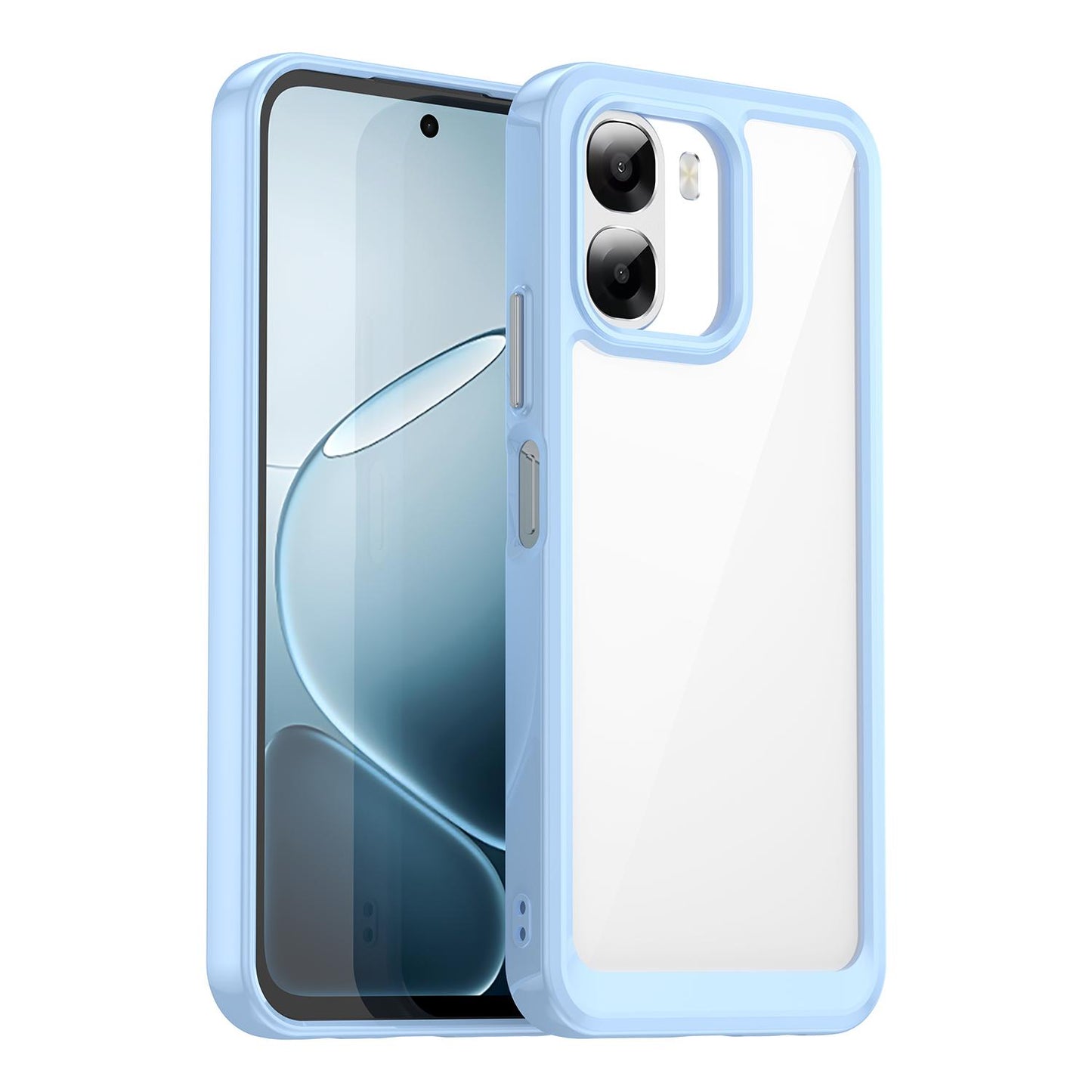OPPO A6t 4G Acrylic Hybrid TPU Protective Phone Case, Colourful Series Shockproof Cover