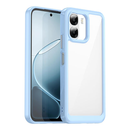 OPPO A6t 4G Acrylic Hybrid TPU Protective Phone Case, Colourful Series Shockproof Cover