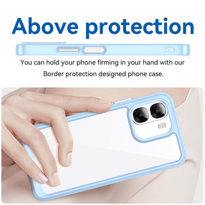 OPPO A6t 4G Acrylic Hybrid TPU Protective Phone Case, Colourful Series Shockproof Cover