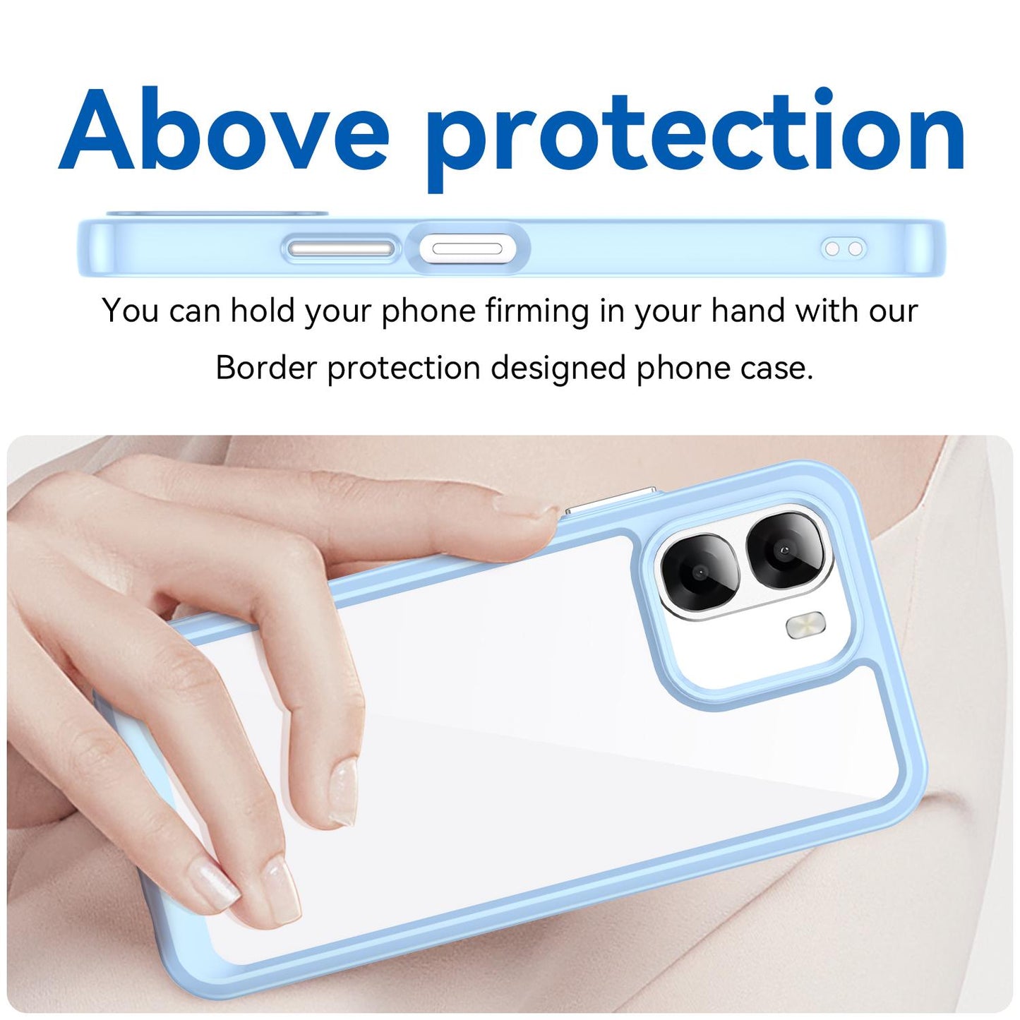 OPPO A6t 5G Acrylic Hybrid TPU Protective Phone Case, Colourful Series Shockproof Cover