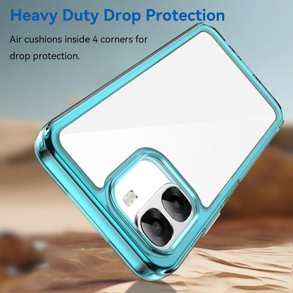 OPPO A6t 4G Acrylic Hybrid TPU Protective Phone Case, Colourful Series Shockproof Cover