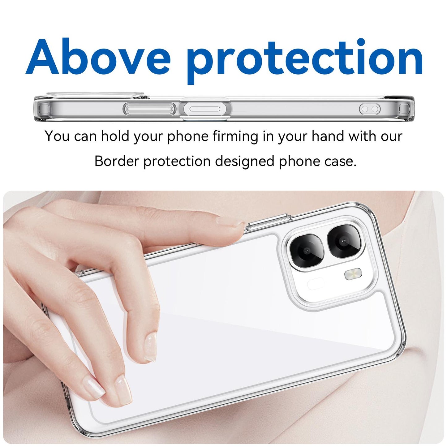 OPPO A6t 4G Acrylic Hybrid TPU Protective Phone Case, Colourful Series Shockproof Cover