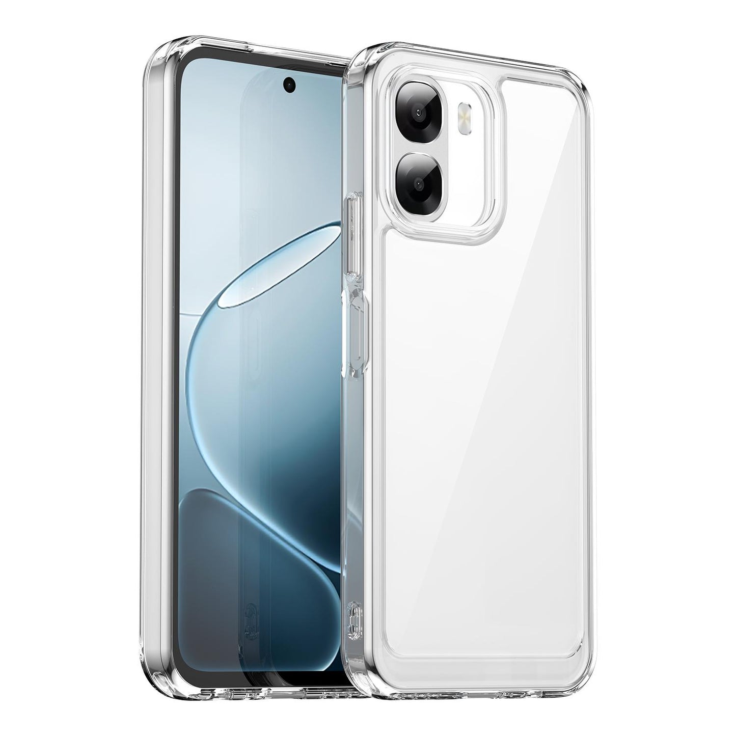 OPPO A6t 5G Acrylic Hybrid TPU Protective Phone Case, Colourful Series Shockproof Cover