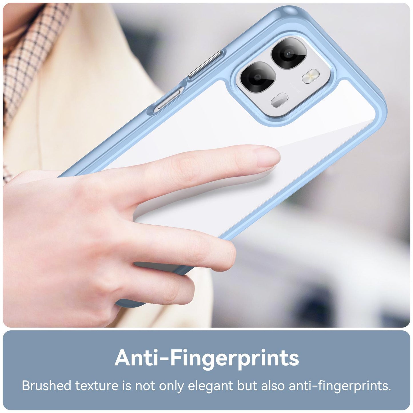 OPPO A6t Pro 4G Acrylic Hybrid TPU Protective Phone Case, Colourful Series Shockproof Cover