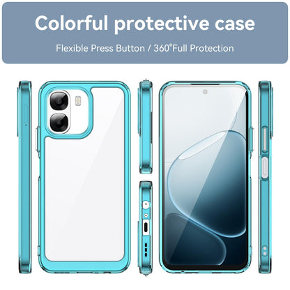 OPPO A6x 5G India Acrylic Hybrid TPU Protective Phone Case, Colourful Series Shockproof Cover