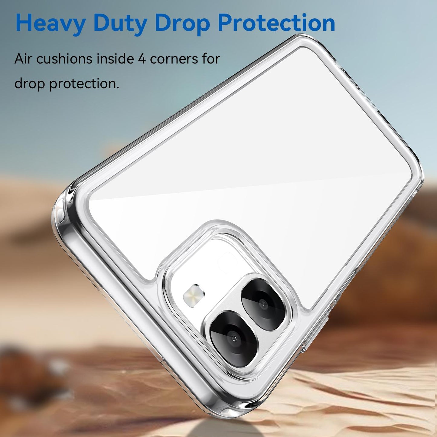 OPPO A6x 5G India Acrylic Hybrid TPU Protective Phone Case, Colourful Series Shockproof Cover