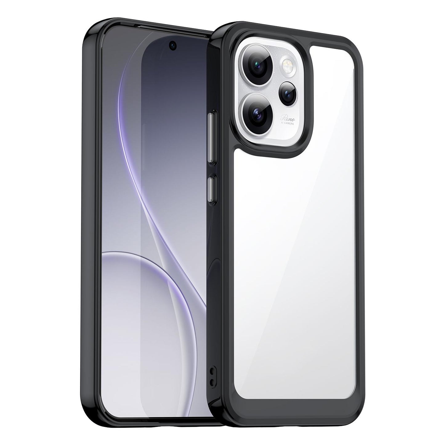 OPPO Reno15 Pro Max 5G Acrylic Hybrid TPU Protective Phone Case, Colourful Series Shockproof Cover