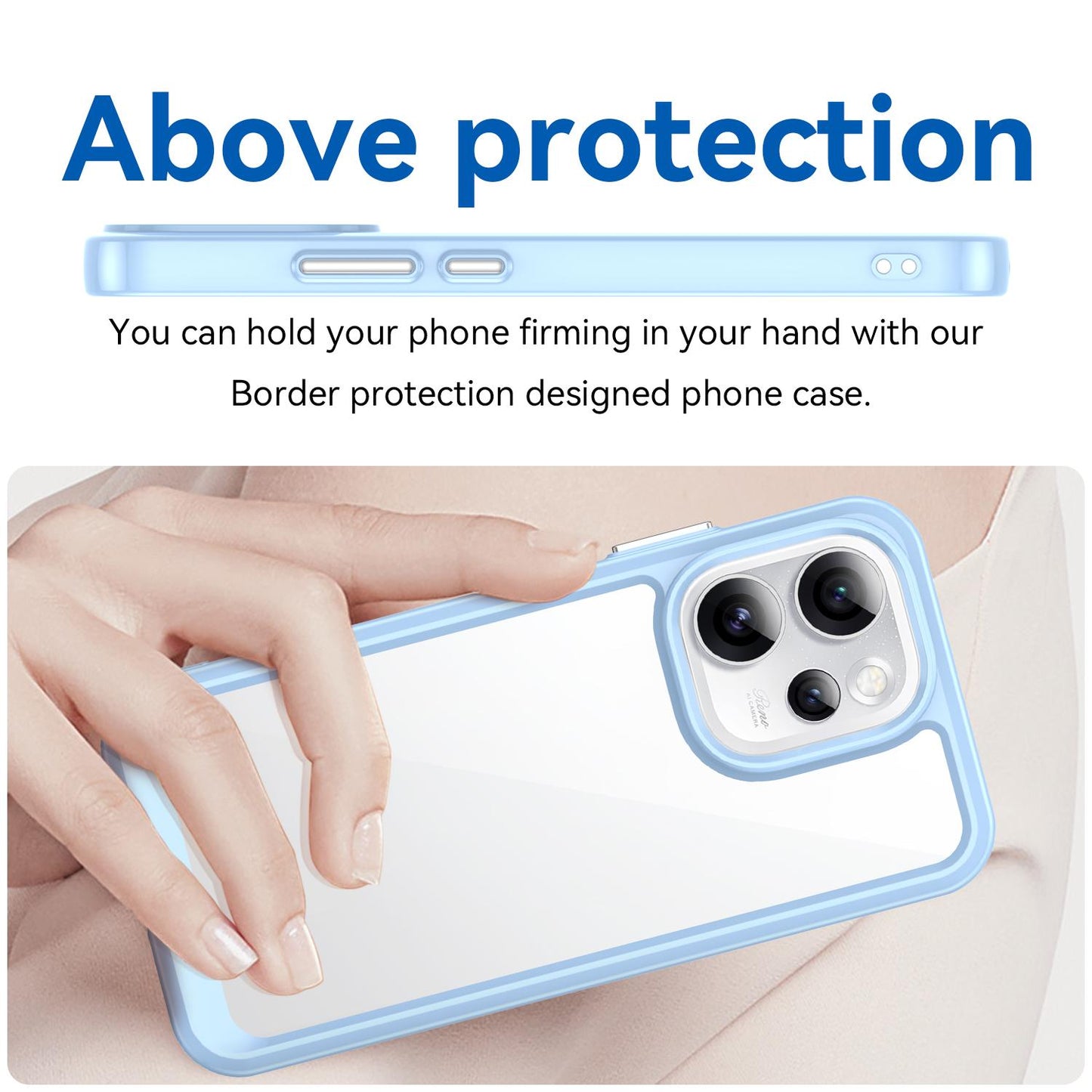 OPPO Reno15 Pro Max 5G Acrylic Hybrid TPU Protective Phone Case, Colourful Series Shockproof Cover