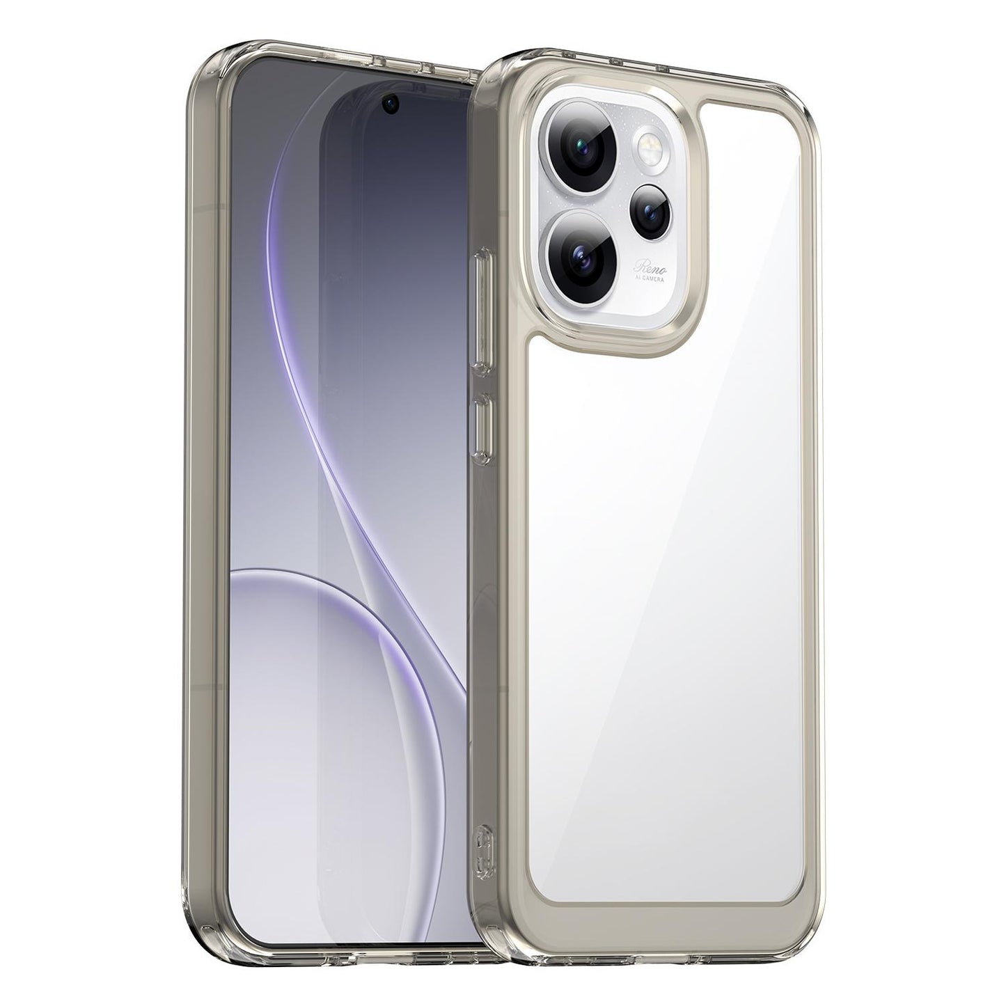 OPPO Reno15 Pro Max 5G Acrylic Hybrid TPU Protective Phone Case, Colourful Series Shockproof Cover