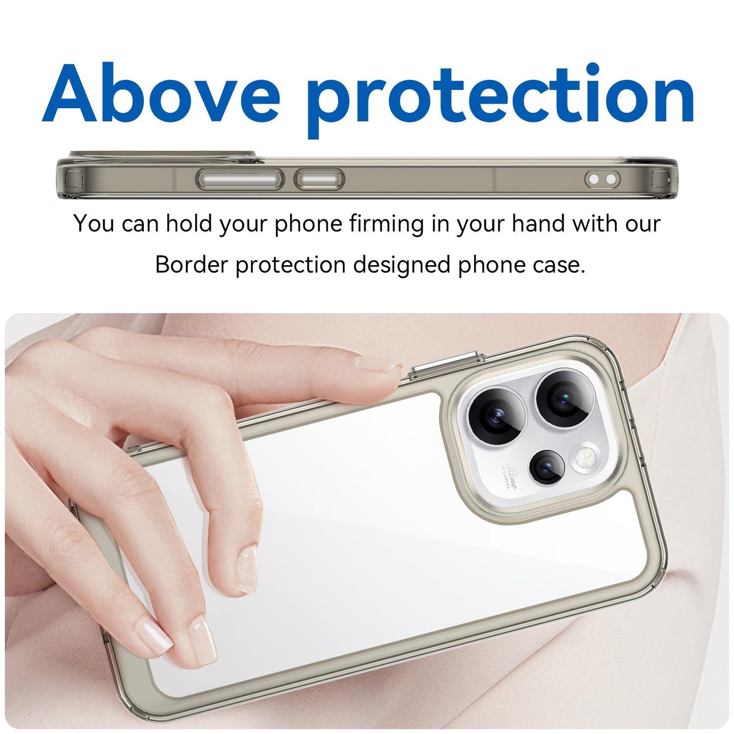 OPPO Reno15 Pro Max 5G Acrylic Hybrid TPU Protective Phone Case, Colourful Series Shockproof Cover